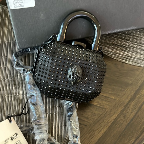 Kurt Geiger Black Mini Bag with Textured Finish - Picture 5 of 11